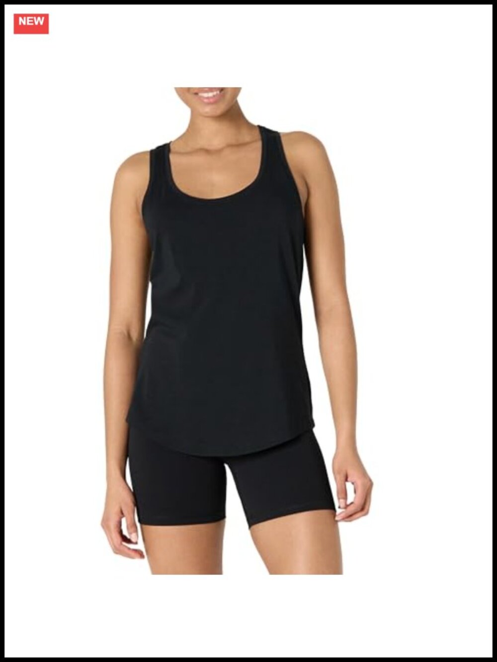 Cotton Modal Jersey Scoop Neck Racerback Relaxed Fit Lightweight Yoga Tank Top